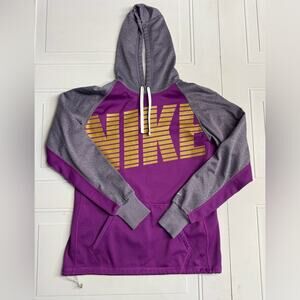 Nike Therma Fit Fuchsia Pink Purple Hoodie Hooded Sweatshirt Size M